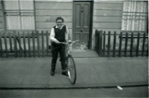 Alan Bateman outside his house in Calverley Street which was totally demolished in 1966 to make way for the road